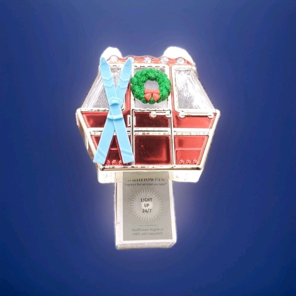 Bath Body Works Ski Gondola  Wallflower Fragrance Plug Nightlight Winter Holiday
